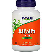 Люцерна NOW Foods "Alfalfa" 650 мг (250 таблеток)