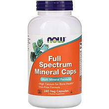 Мультимінерали NOW Foods "Full Spectrum Minerals Caps" без заліза (240 капсул)