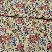 Гобелен салатовий світлий з бордово-блакитними кольорами ш.150