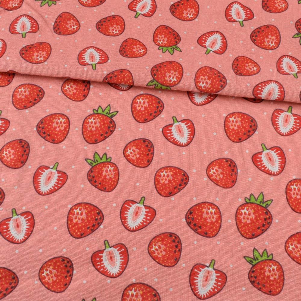 Деко-льон кораловий, червоні полунички, ш.154