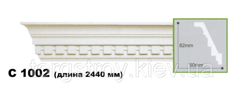 Карниз стельовий C1002, довжина 2,00м, Gaudi Decor