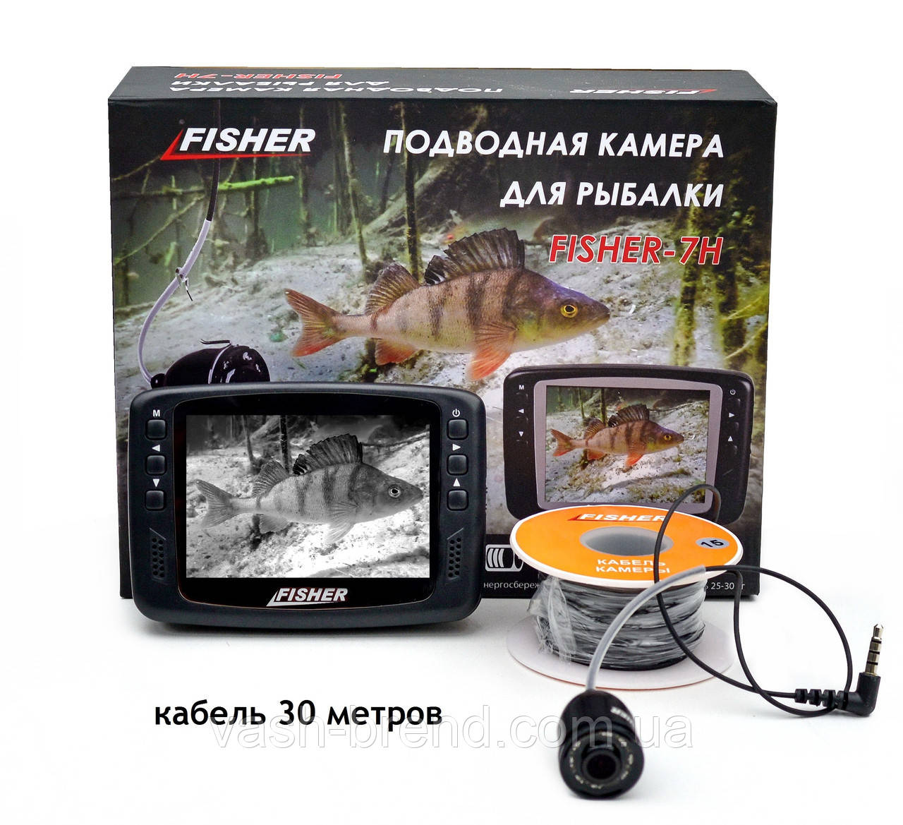Подводная камера Fisher CR110-7H кабель 30м - фото 1 - id-p1326375496