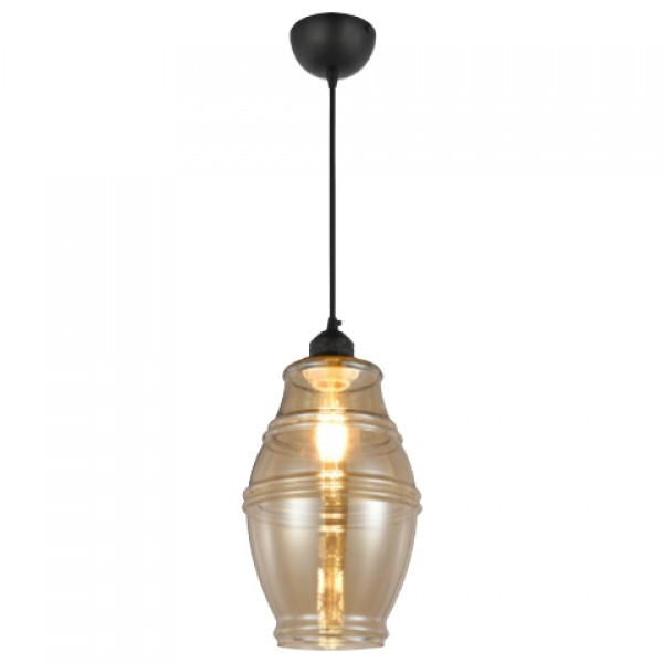 Світильник підвісний в стилі модерн (цоколь Е27, скло, колір бурштин) стельовий світильник ELEMENT-1