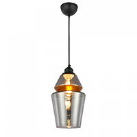 Светильник подвесной в стиле модерн (цоколь Е27, стекло, цвет титан+медь) потолочный светильник SPARK-2
