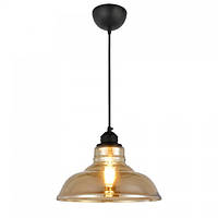 Світильник підвісний в стилі модерн (цоколь Е27, скло, колір бурштин) стельовий світильник DREAM