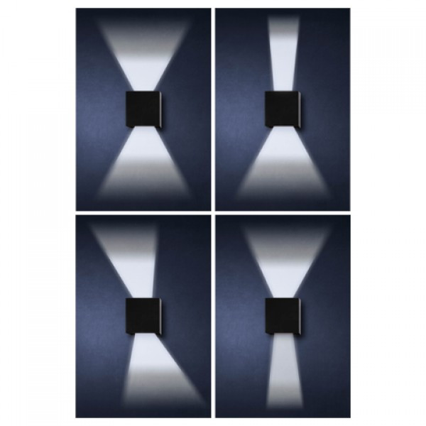 Светильник фасадный светодиодный уличный (4W, 4200K, 250lm, пластик, черный) SEKOYA, фото 3