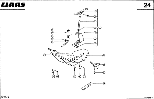 Напрямна шпагату в'язального апарата прес-підбирачі Claas.