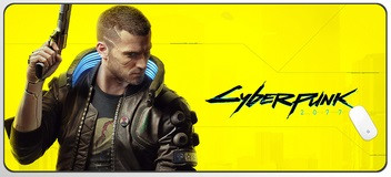 Ігрова поверхня Cyberpank 2077 800x300 Yellow Black