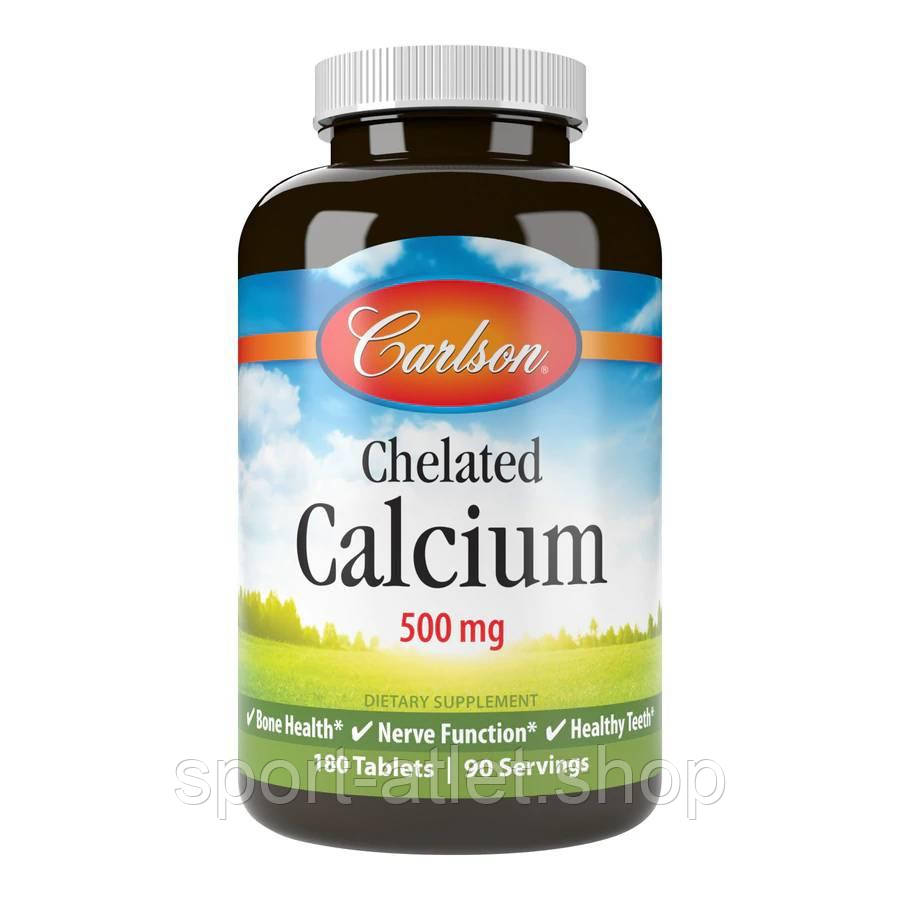 Вітаміни та мінерали Carlson Labs Chelated Calcium, 180 таблеток