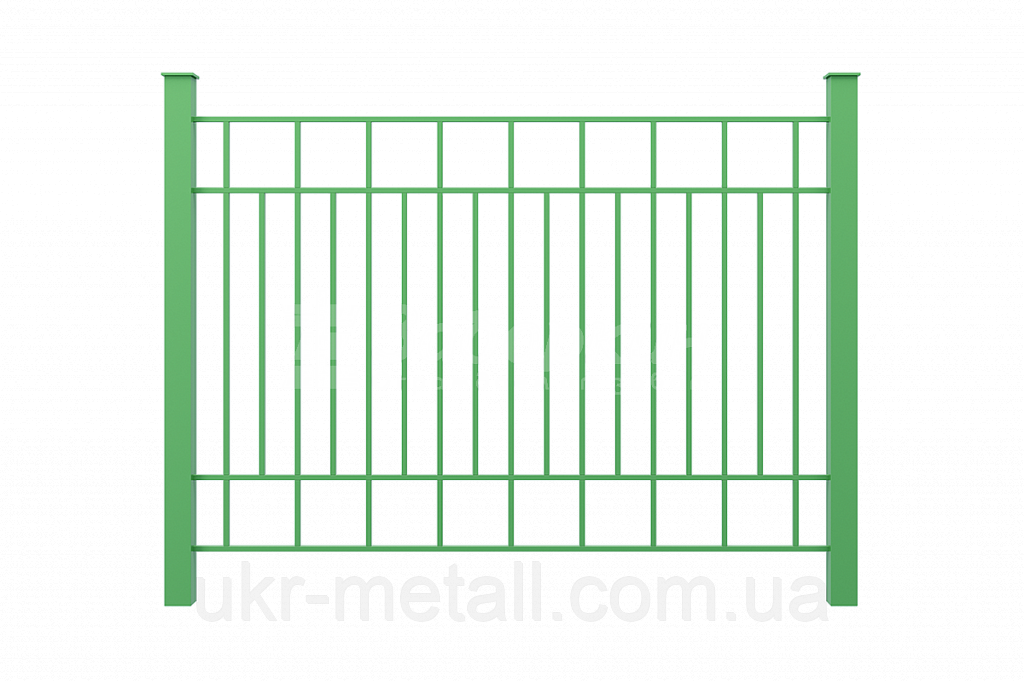 Огородження металеве секційне / Паркан із металевого прутка