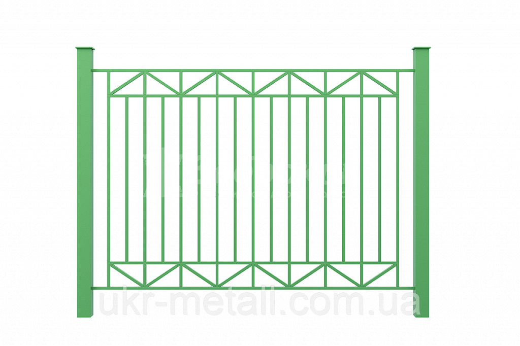Ограждение металлическое секционное / Забор из металлического прутка - фото 9 - id-p1326441876