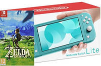 Игровая консоль Nintendo Switch Lite Turquoise Bundle (игра The Legend of Zelda Breath of the Wild)