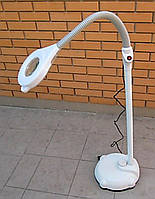 Лампа-лупа светодиодная косметологическая Лампа лупа Гофра для косметолога напольная 3 диоптрии ЛГ-3