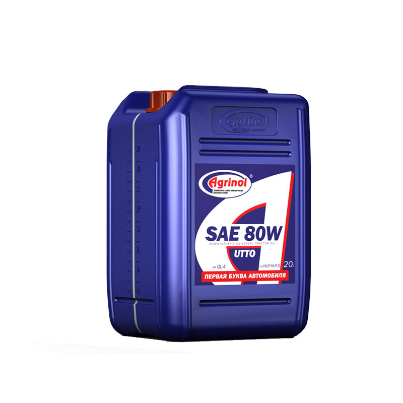 Агринол Трансмиссионно-гидравлическое Масло UTTO 80W, 20л — Купить ...