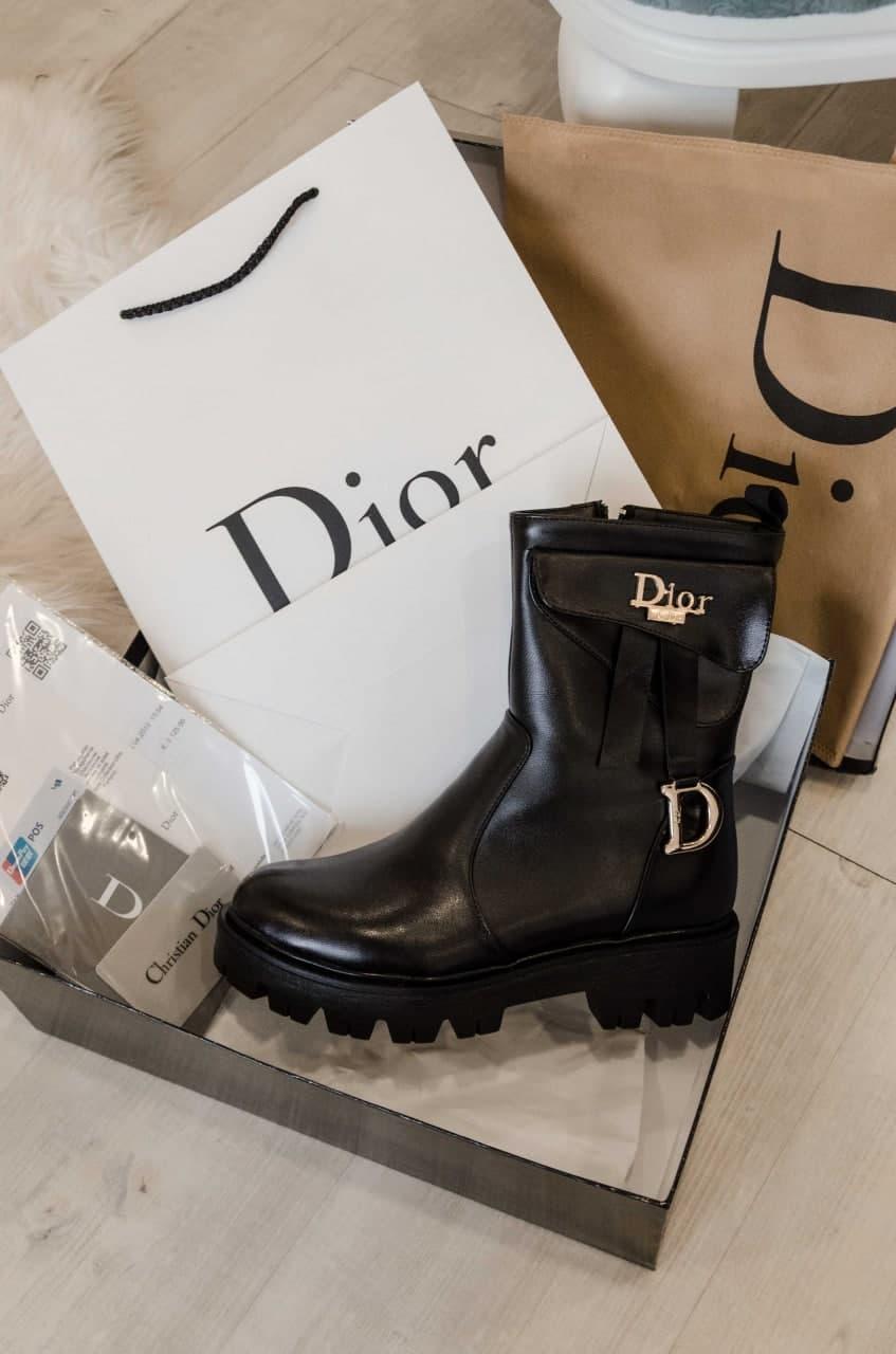 Женские боты Dior черные. Крутые стильные ботинки женские Диор., цена ...