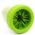 Лапомийка Lapomover Soft Gentle bol велика із силіконовими ворсинками для очищення лап зелена, фото 2