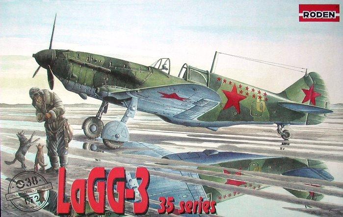 Пластикова модель 1/72 Roden 038 радянський винищувач ЛаГГ-3 сери 35