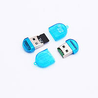 Мини картридер USB прозрачный.