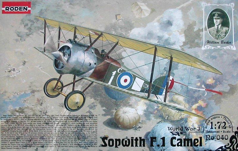 Пластикова модель 1/72 Roden 040 британський винищувачSopwith F.1 Camel