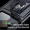 Оригінальний Кабель Baseus Elbow USB Type-C Cable LED Charge 3A для заряджання і передачі даних (1 метр) Синій, фото 4