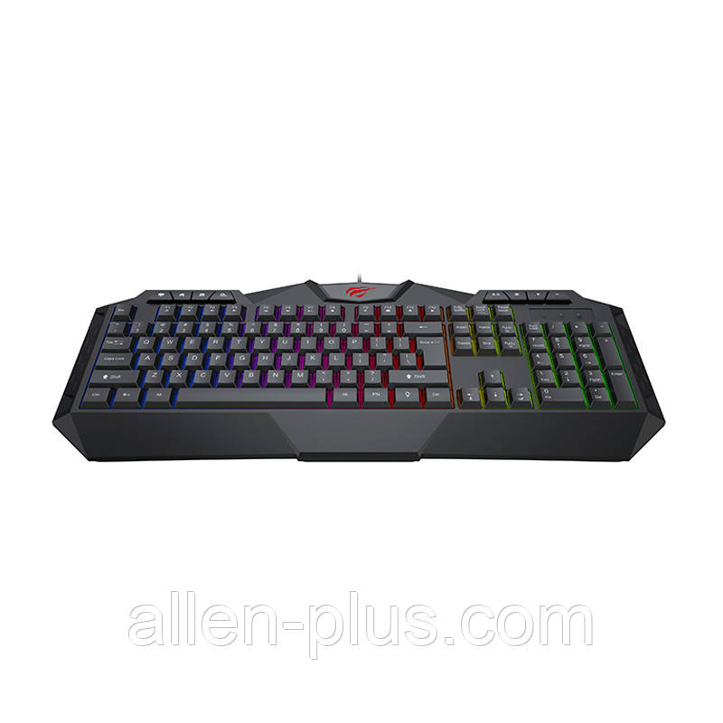 Клавіатура з кольоровою підсвіткою мультимедійна HAVIT HV-KB510L, USB