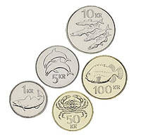 Исландия набор из 5 монет 2005-2011 UNC 1, 5, 10, 50, 100 крон