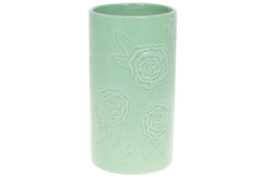 Ваза керамічна 22см, колір - зелена м'ята ТОВАР ВІД ВИРОБНИКА