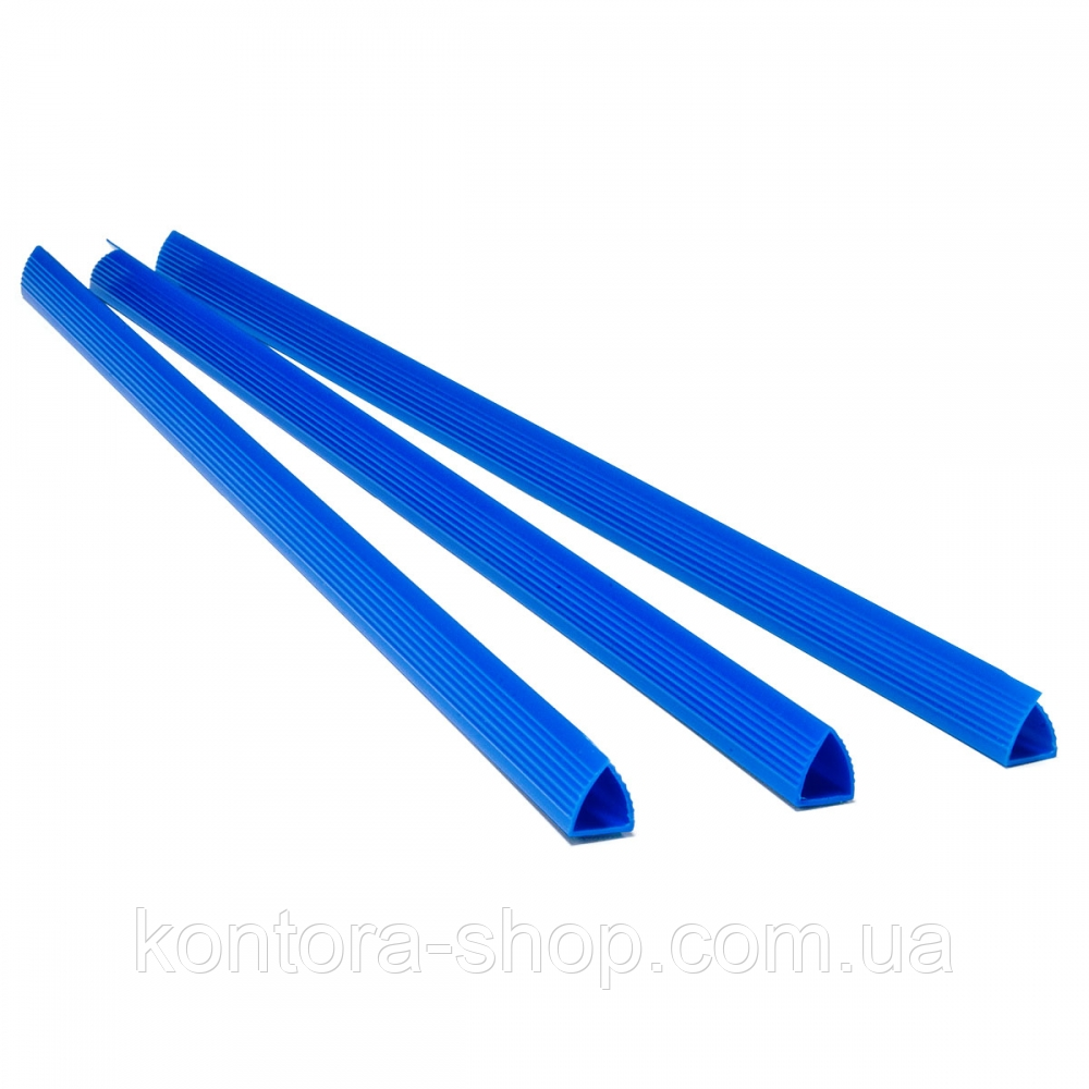 Планки для затиску паперу 10 мм сині (100 шт)