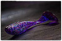 Силиконовая приманка Fishup Wizzle Shad 3" #060 Dark Violet/Peacock & Silver