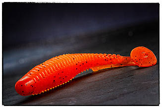 Силікон Fishup U-Shad 2.5" #049 Orange Pumpkin/Black
