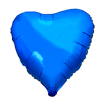 Фольгована куля Серце синя
