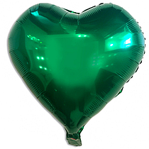 Фольгована куля Серце зелена