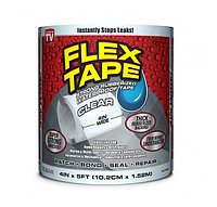 Скотч лента Flex Tape сверхпрочная водонепроницаемая 10х150 см прозрачная 02042