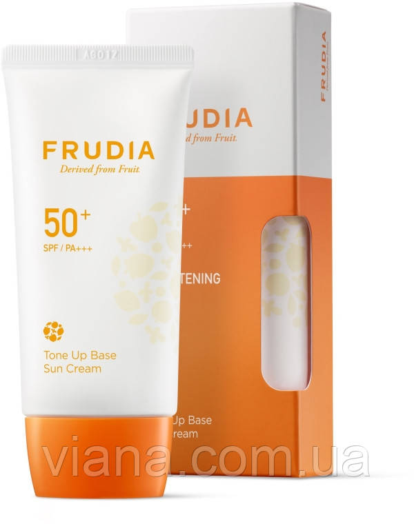 База під макіяж і санблок, 2 в 1 Frudia Tone Up Base Sun Cream SPF50+ PA+++, 50 грамів
