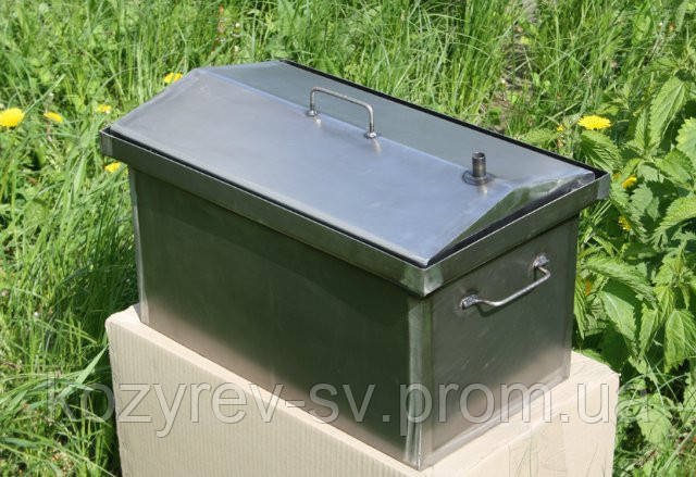 Коптильня двох-ярусна з гідрозатворів (520х310х280)