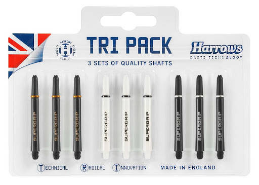Набір хвостовиків для дротиків дартс Harrows Англія Supergrip 9 штук, фото 2