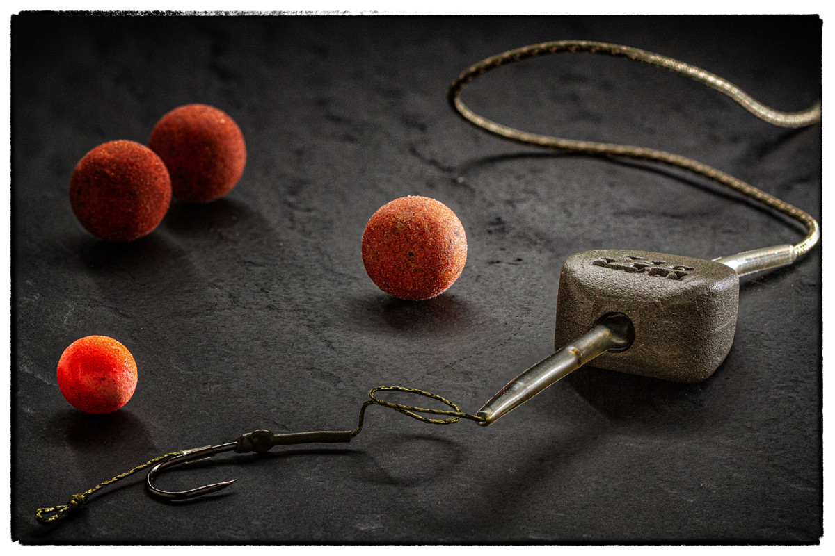 Готове коропове оснащення "Ін-лайн на 1 гачок під бойл ORANGE 71 гр, фото 1