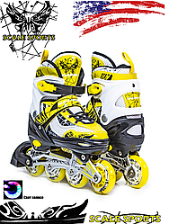 Ролики SCALE SPORTS LF 967 жовтий р.31-34 (18 см-20,5см)
