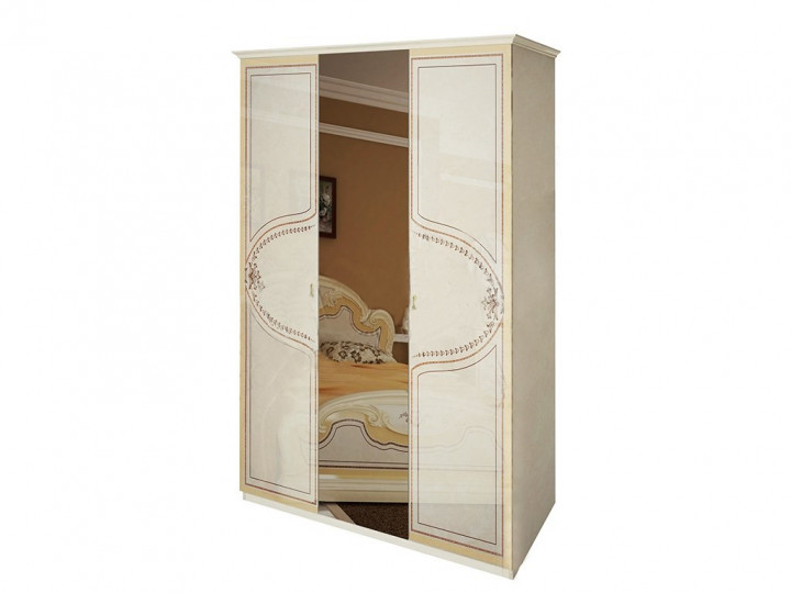 Шкаф Распашной в Спальню с Зеркалом Из ДСП и МДФ Мартина 3Д MiroMark ...