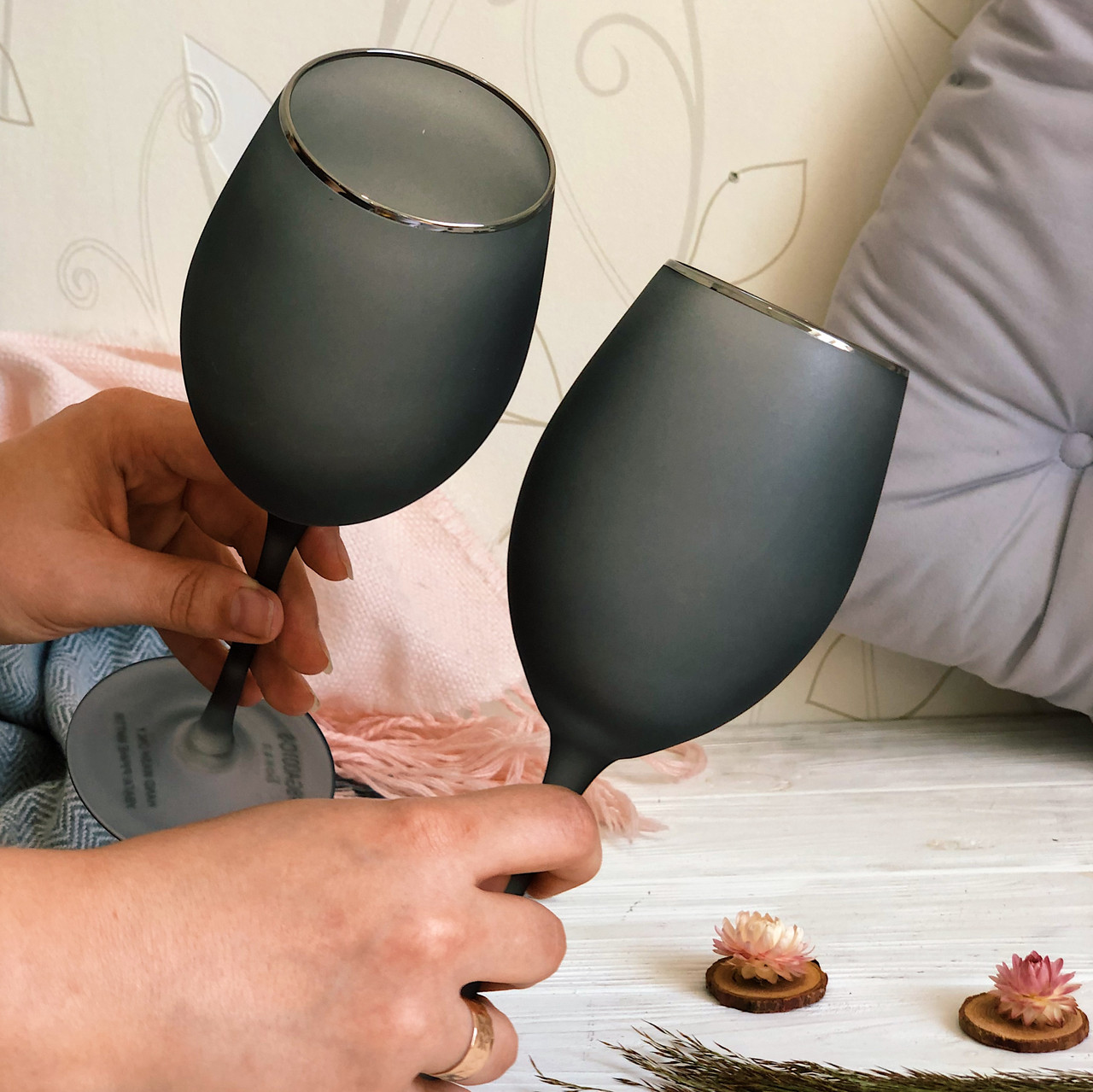 Набір келихів DS Black Persia для вина 575 мл 4 шт Чорний, фото 1