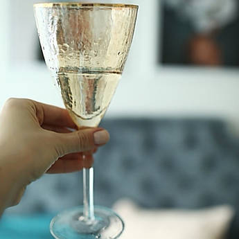 Набір келихів DS Gold-Hammerd для білого вина 300 мл 4 шт Золотий