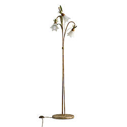 Торшер підлоговий у стилі флористика на 3 лампочки