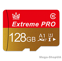 Карта пам'яті, флешка MicroSD 128GB Class 10+ SD Adapter мікро сд 128 гігабайт для телефону, смартфона, планшета D3