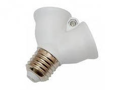 Патрон для лампи E27 з кабелем, пластиковий чорний