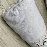 Простирадло на гумці махрове 200*220+25 см. Наматрацник на гумці Колір — Білий, фото 4