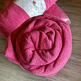 Простирадло на гумці махрова 90*200+25см. Високої якості Колір - Рожевий, фото 2