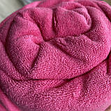 Простирадло на гумці махрова 90*200+25см. Високої якості Колір - Рожевий, фото 4