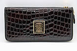 Жіночий шкіряний гаманець Wanlima 82022679997 Black/Gray, фото 3