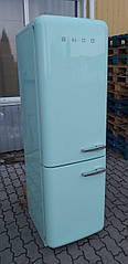 Ретро холодильник Смег Smeg FAB32LVN1 зелений бірюзовий No Frost A++