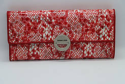 Жіночий шкіряний гаманець Wanlima 11045340661b2 Red/White